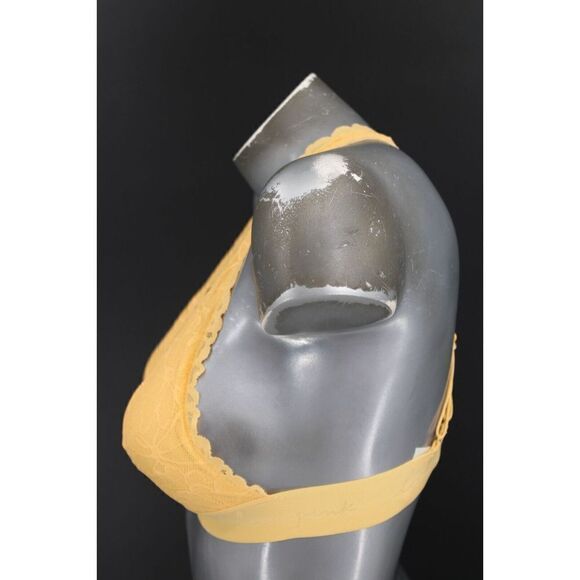 VICTORIA'S SECRET PINK SIZE SMALL MARIGOLD YELLOW BRALETTE LACEY & STRAPPY - Picture 4 of 8